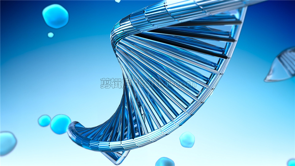 中文AE模板健康医疗宣传科学DNA螺旋链条结构动画演绎标志视频_第3张图片_AE模板库