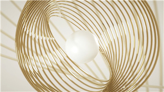 原创AE模板豪华优雅抽象漩涡状金环线条展台揭示标志动画制作