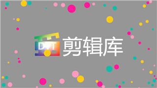 中文PR模板彩色球聚拢扩散散落显现logo片头展示