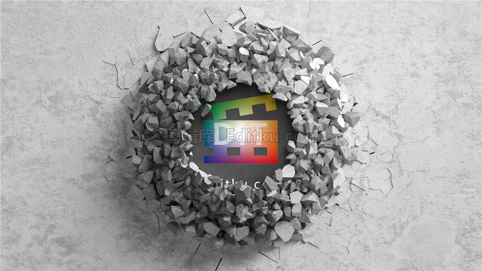 中文AE模板制作破土碎石动工现代明亮快速标志揭示动画效果视频_第2张图片_AE模板库