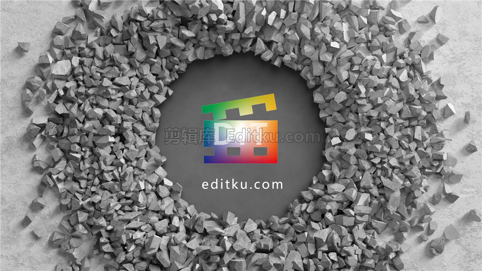 中文AE模板制作破土碎石动工现代明亮快速标志揭示动画效果视频_第4张图片_AE模板库