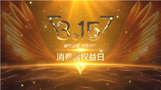 中文PR模板315消费者权益日党政宣传金光璀璨图片文字展示