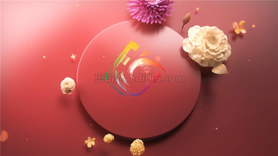 中文AE模板彩色立体花艺花卉旋转盛开揭示情人节LOGO视频动画_第2张图片_AE模板库