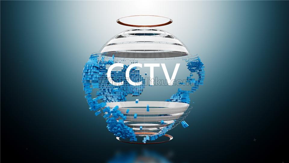 经典CCTV节目直播频道科技三维地球开场片头AE模板_第2张图片_AE模板库