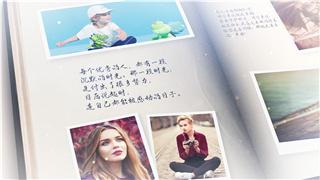 中文AE模板美丽家庭回忆照片集幻灯片相册视频动画