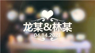 中文PR模板温馨浪漫烛光之夜幸福美满新婚情侣图文展示