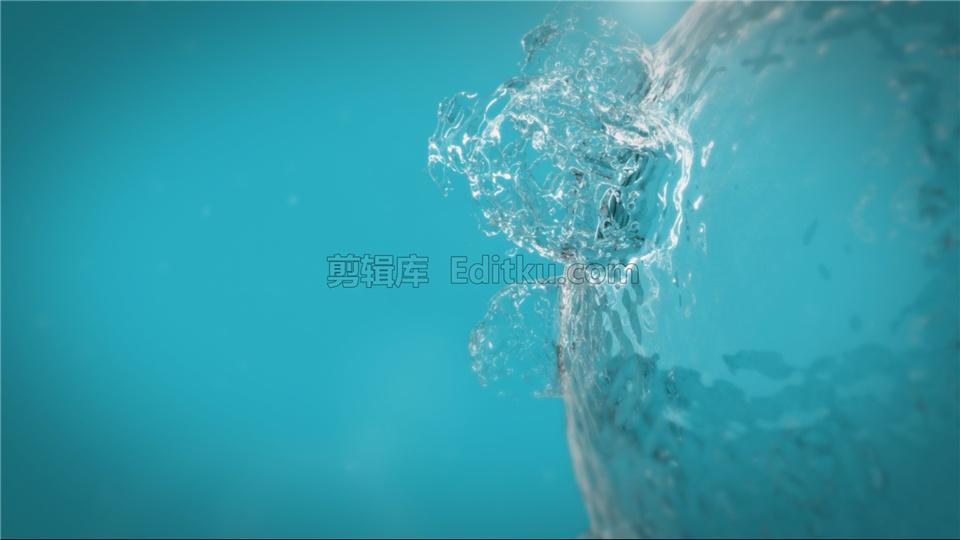 清澈水球爆裂液体飞溅矿泉水公司LOGO动画AE模板_第1张图片_AE模板库