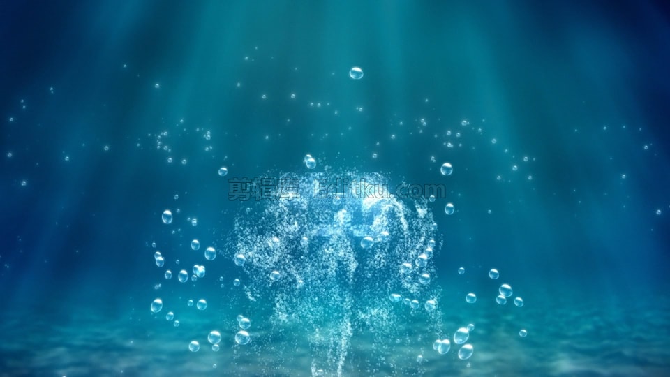 中文AE模板湖底液体水流动气泡冲击渐显LOGO动画_第1张图片_AE模板库