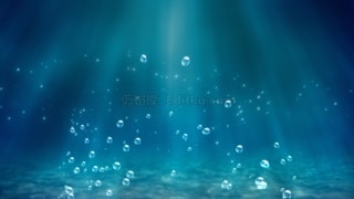 中文AE模板湖底液体水流动气泡冲击渐显LOGO动画