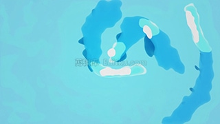 中文PR模板卡通小清新六一儿童节MG漩涡水流标志动画