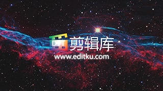 中文PR模板震撼炫彩银河系星空电影开场标题动画效果