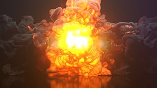 中文AE模板震撼火焰灼烧烟雾特效氛围标志演示效果动画