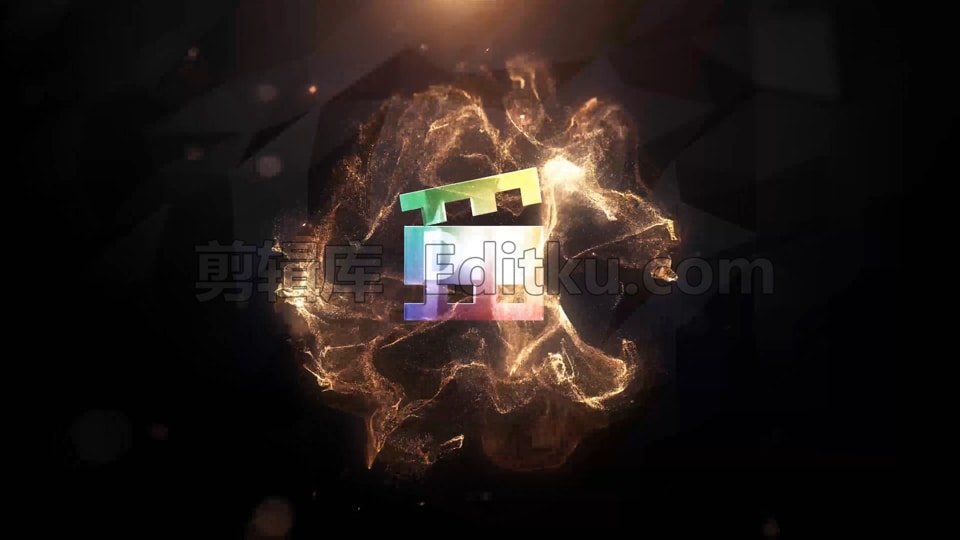 4K 时尚大气光晕浮动粒子爆炸揭示logo动画效果视频AE模板 第2张