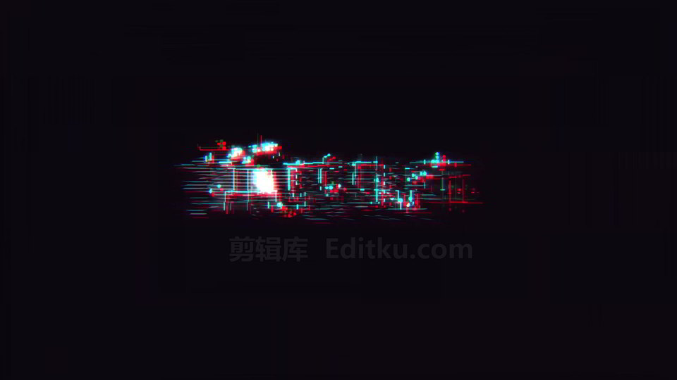 电子产品故障屏幕闪烁炫酷特效logo标志片头演绎中文AE模板 第4张