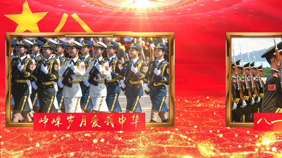 2021年中国人民解放军建军第九十四周年党政图文动画中文AE模板 第3张