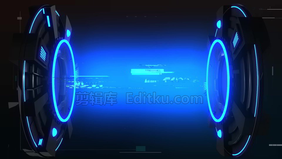 未来高科技主题LOGO故障炫酷闪烁特效中文AE模板 第1张