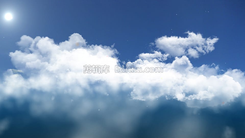 原创大气明亮蓝天白云开展文明城市创建宣传片头中文AE模板 第1张