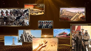 中文AE模板2021年解放军建军第94周年图片幻灯片动画