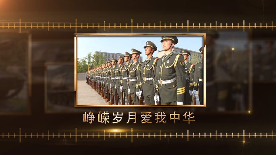 中文AE模板大气2021年建节94周年主题宣传图文幻灯片动画 第3张