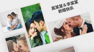 中文PR模板浪漫婚礼洁白美丽情人节甜蜜告白视频相册