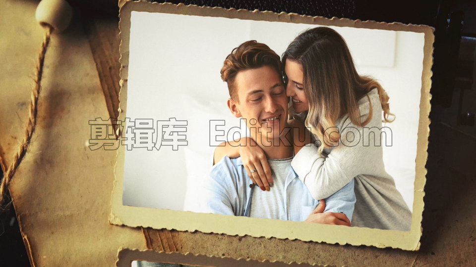 中文PR模板复古风情人节浪漫爱情告白幸福婚礼纪念视频相册 第4张
