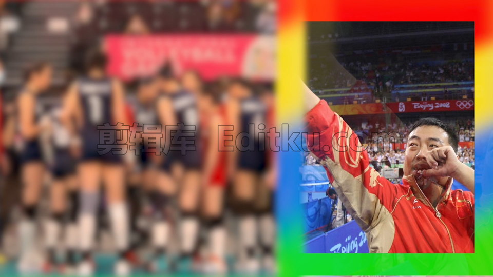 原创PR模板奥运会五环亮丽多彩奥运精神体育竞赛视频相册 第3张