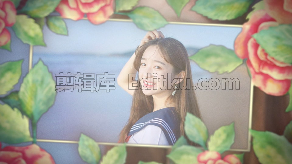中文PR模板花瓣飞舞旋转重叠空间立体效果视频相册 第3张