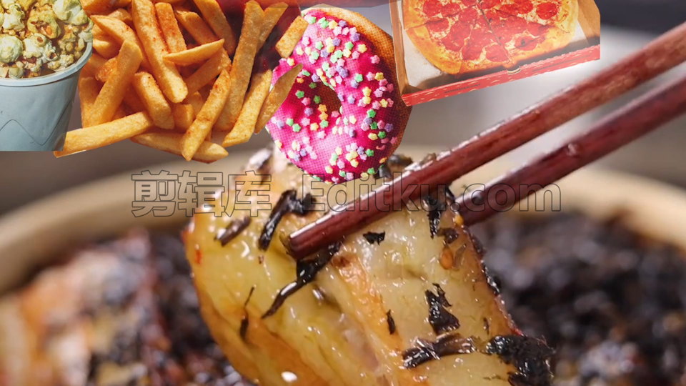 中文PR模板美食甜点综艺节目卡通抖动可爱有趣视频转场 第3张
