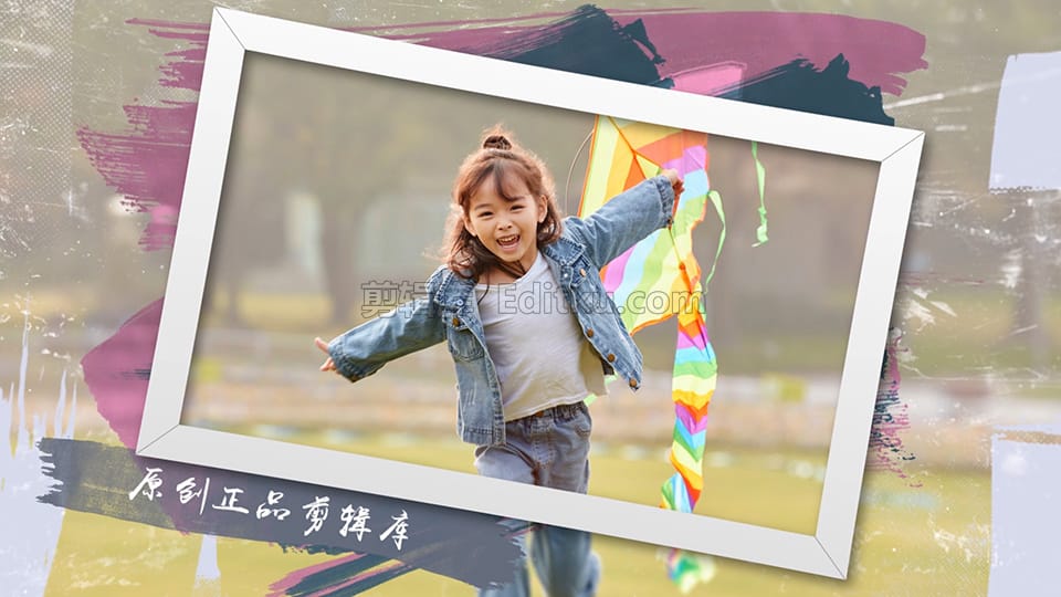 温馨唯美秋季家庭旅行相册展示电子幻灯片视频中文AE模板_第4张图片_AE模板库