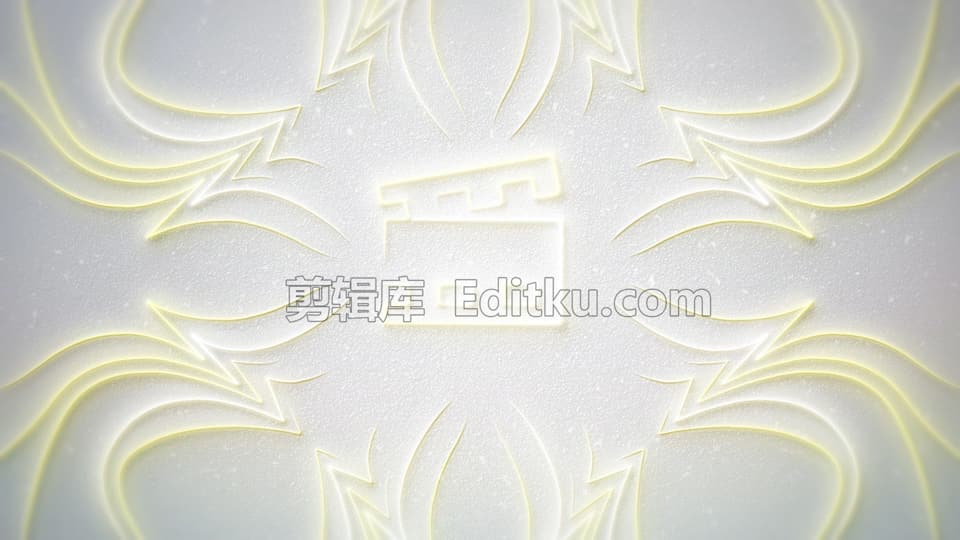 炫光流线型金色线条演绎LOGO动画商务公司视频片头AE模板 第1张