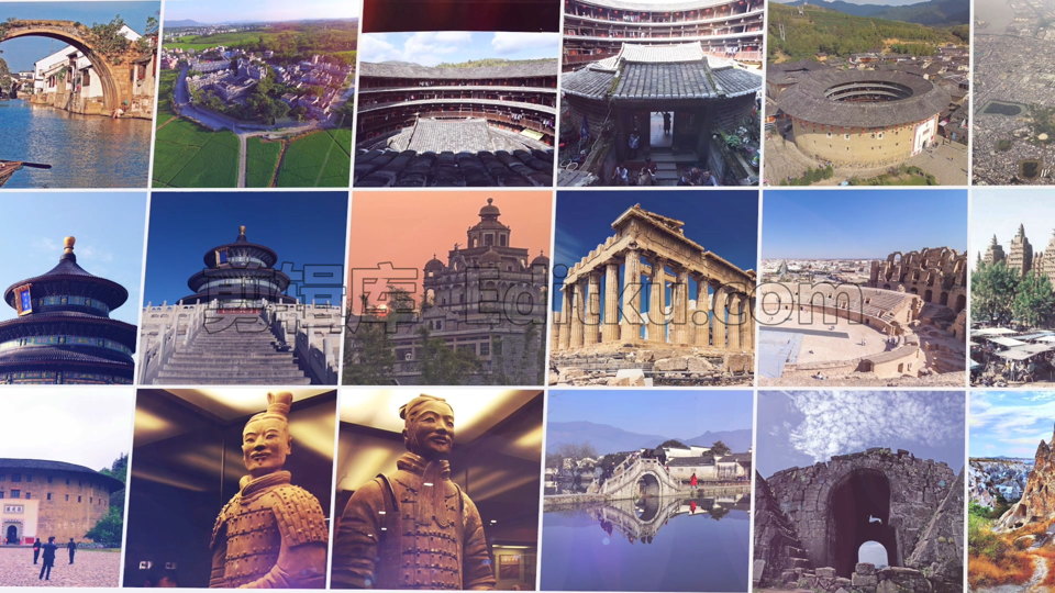 中文PR模板世界国家文化遗产图片墙文化保护宣传视频相册 第2张