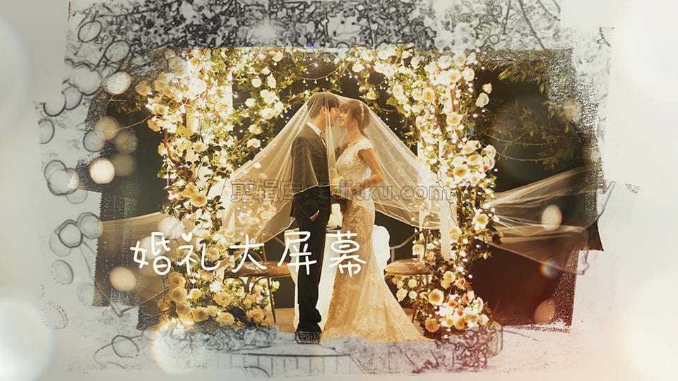 中文AE模板梦幻婚礼浪漫订婚周年纪念结婚相册幻灯片动画_第3张图片_AE模板库