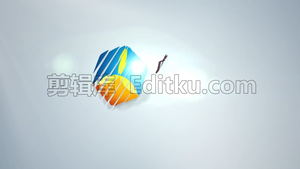 明亮干净切割标志揭示LOGO动画视频片头中文PR模板 第1张