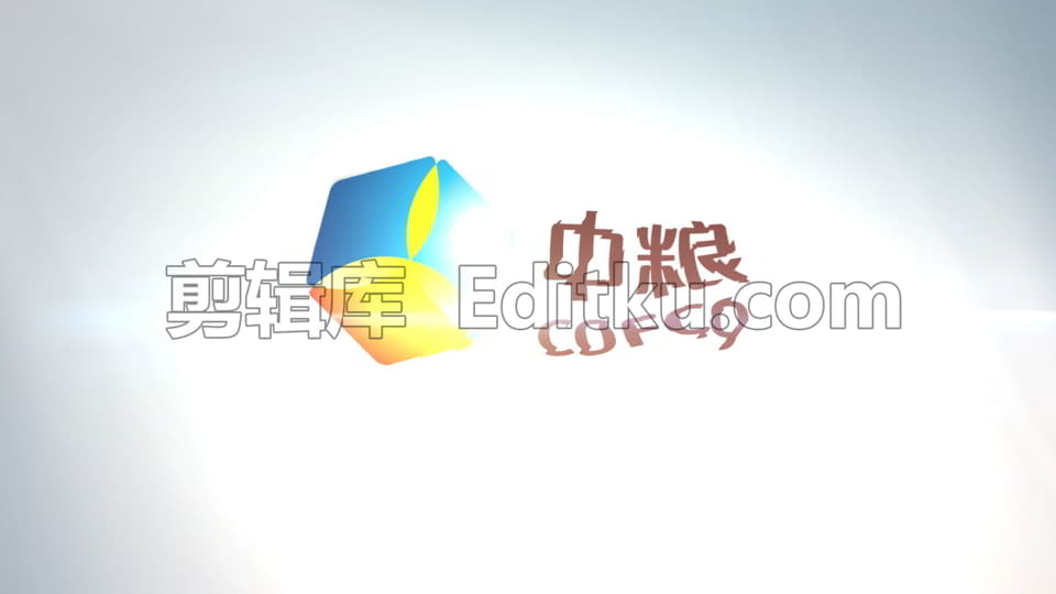明亮干净切割标志揭示LOGO动画视频片头中文PR模板 第3张