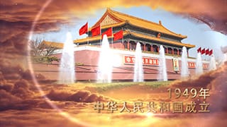 72周年中华人民共和国国庆节党政图文幻灯片中文PR模板