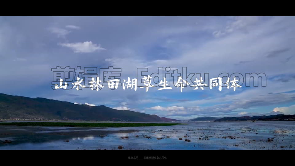 生态文明建设宣传保护生物多样性视频图文片头中文AE模板 第1张
