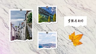 中文AE模板现代绿化植物旅行日记清新图片幻灯片动画制作
