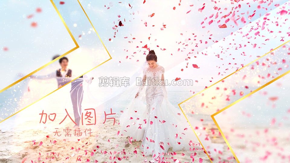 中文AE模板幸福温馨订婚周年纪念奢饰婚礼相册幻灯片动画 第4张