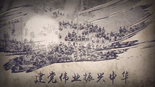 中文AE模板怀旧复古风格幻灯片历史介绍战争时代纪录片视频动画