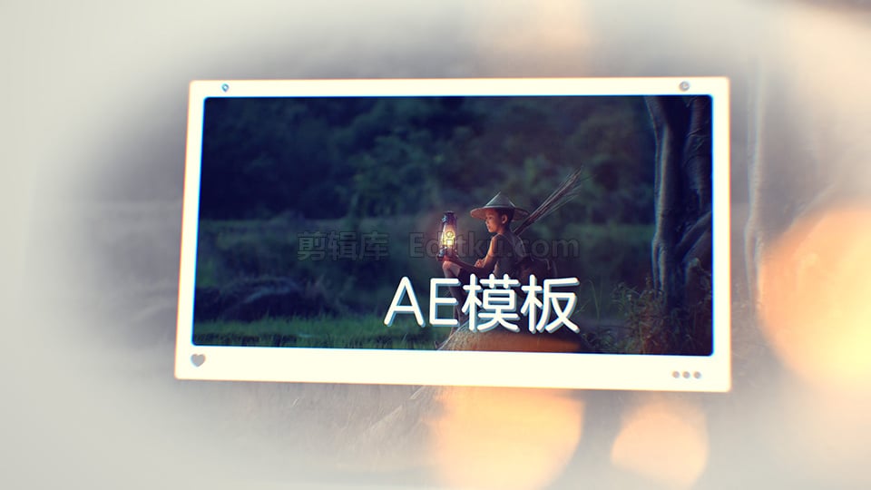中文AE模板具有视差空间感效果旅行记忆照片幻灯片展示动画 第1张