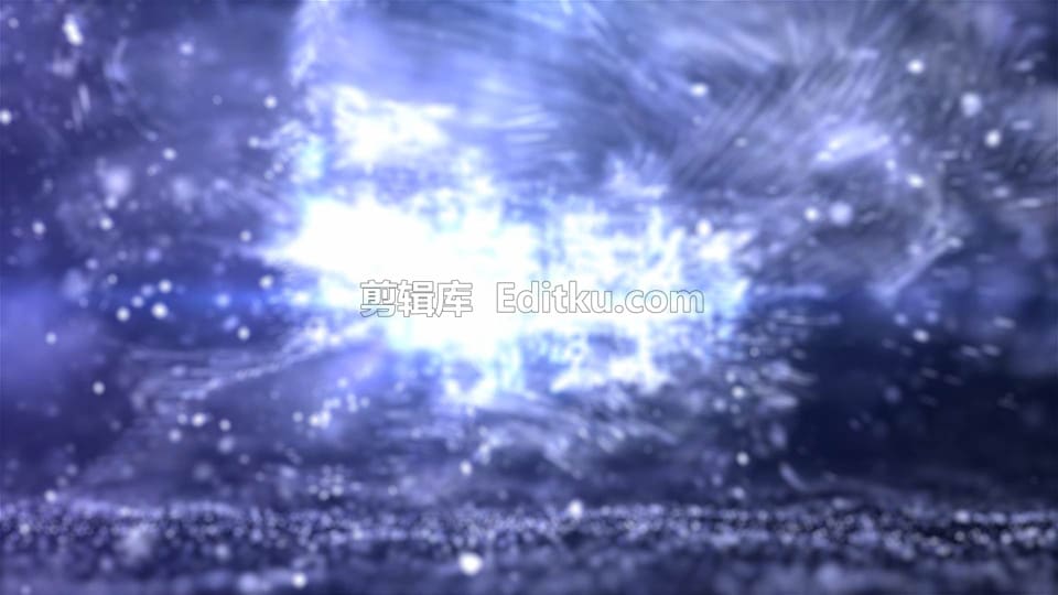 唯美粒子漫天冰雪标志爆破展示特效片头中文AE模板 第1张