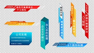 简洁干净商务企业宣传节目包装字幕条动画中文AE模板