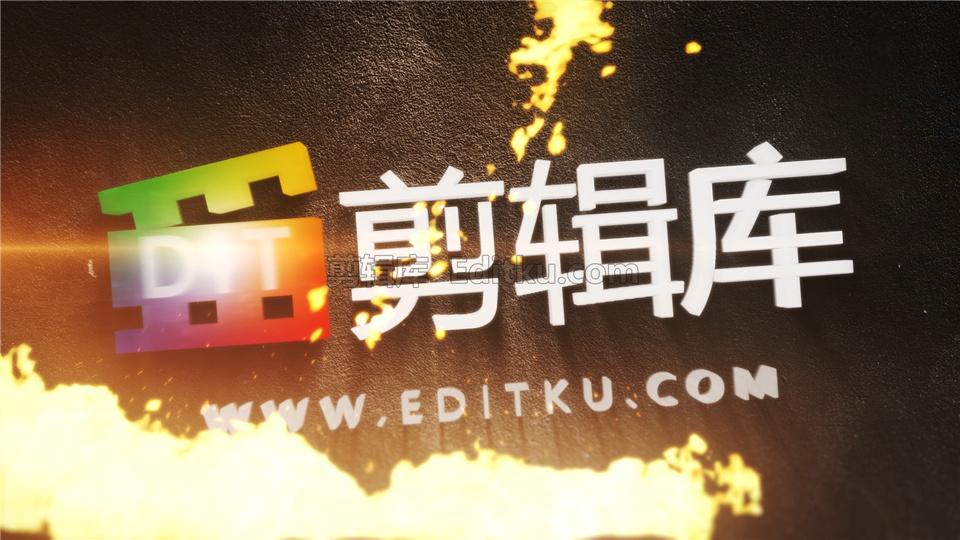消防宣传电影片名开场标志动画中文PR模板 第1张