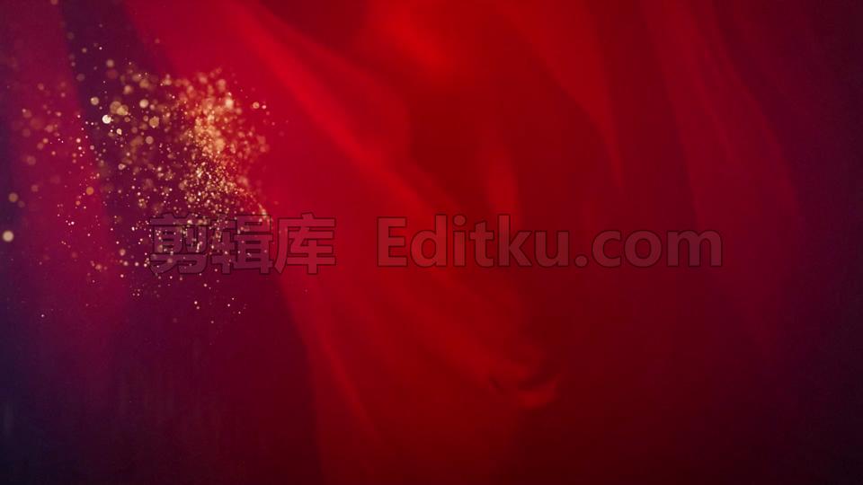 中国共青团成立100周年金色红绸LOGO动画中文PR模板 第1张