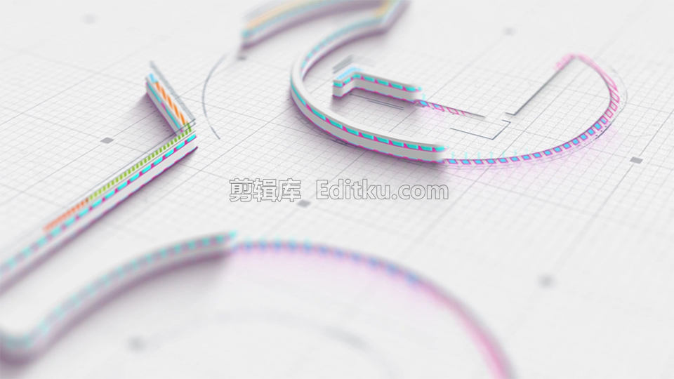彩色描边光泽企业5G宣传LOGO片头中文AE模板_第1张图片_AE模板库